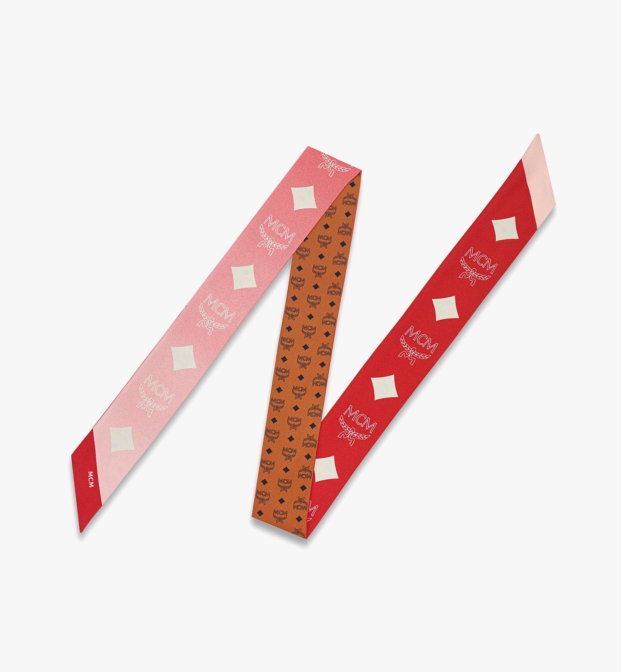 Petit foulard réversible monogrammé en soie biologique 1